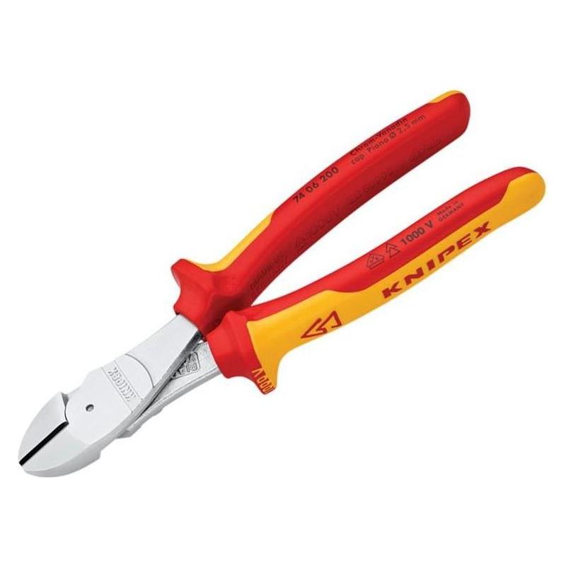 Knipex VDE High Leverage Diagonal Cutter 200mm Knipex - RockBottom Northampton
