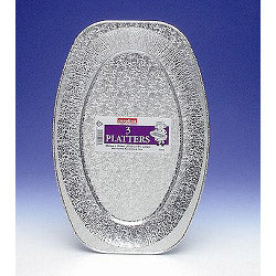 Caroline Silver Foil Platter (3) 17" (43cm)