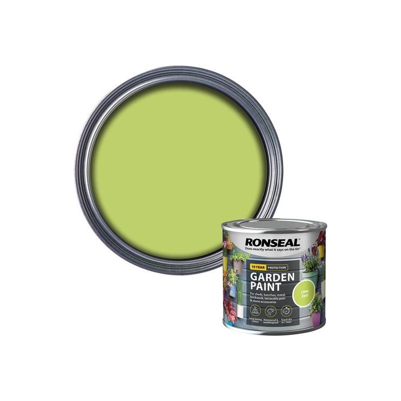 Ronseal Garden Paint Lime Zest 250ml Ronseal - RockBottom Nothampton