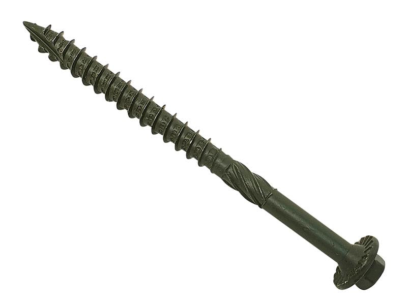 ForgeFix Timber Fixing Screws Green Treated 6.3 x 100mm Bag 20