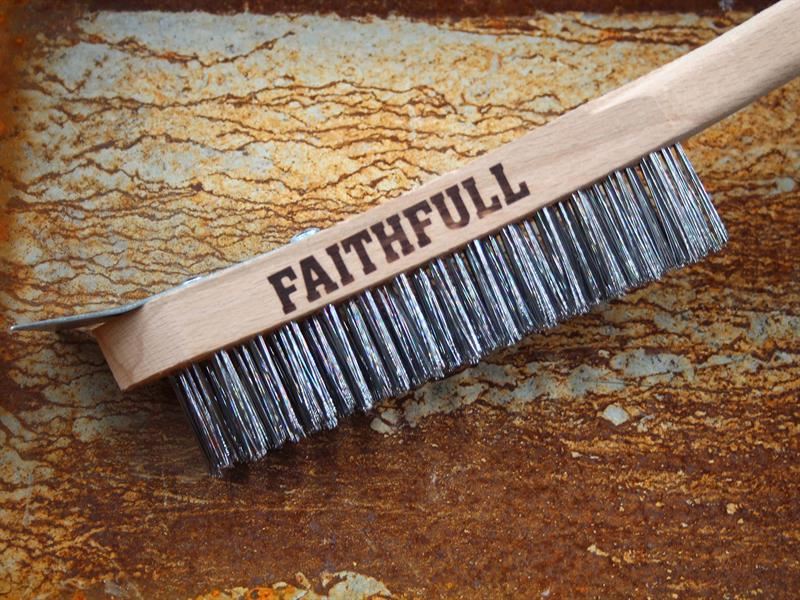 Faithfull Heavy-Duty Scratch Brush with Scraper - 4 Row Faithfull - RockBottom Northampton