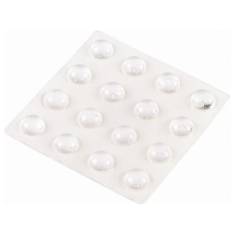 10mm Clear Self-Adhesive Rubber Bumper Pads, Pack of 16 Silicone Cushion Feet for Doors, Cabinets, Furniture - Surface Protectors