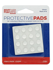 10mm Clear Self-Adhesive Rubber Bumper Pads, Pack of 16 Silicone Cushion Feet for Doors, Cabinets, Furniture - Surface Protectors