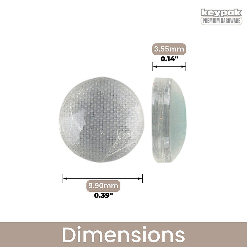 10mm Clear Self-Adhesive Rubber Bumper Pads, Pack of 16 Silicone Cushion Feet for Doors, Cabinets, Furniture - Surface Protectors