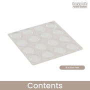 10mm Clear Self-Adhesive Rubber Bumper Pads, Pack of 16 Silicone Cushion Feet for Doors, Cabinets, Furniture - Surface Protectors