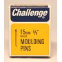 Challenge Moulding Pins (Veneer Pins) - Bright Steel (Box Pack) 15mm