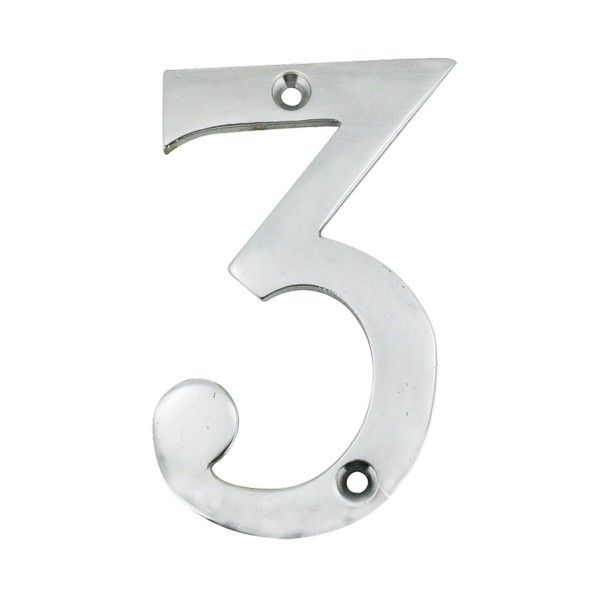Solid Chrome House Numbers & Letters