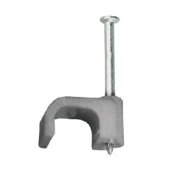 Securlec Cable Clips Flat Grey 2.5mm 100 Piece