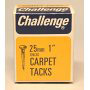 Challenge Carpet Tacks - Zinc Plated (Box Pack) 25mm