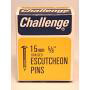 Challenge Escutcheon Pins - Brass Plated (Box Pack) 15mm