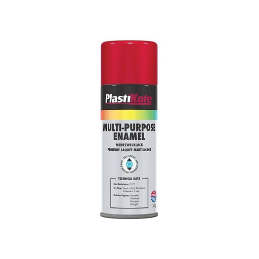 Plastikote Multi Purpose Enamel Spray Paint Gloss Red 400ml PlastiKote - RockBottom Nothampton