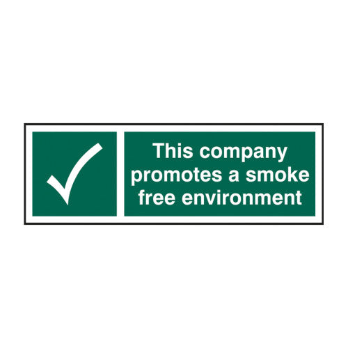 This company promotes a smoke free environment 1.2mm Recyclable PP (300 x 100mm)
