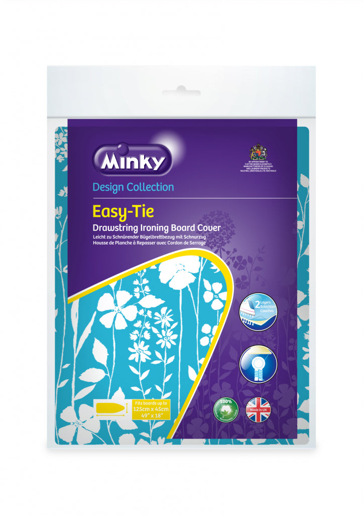 Minky Drawstring (Easytie) Ironing Board Cover 125 x 45cm