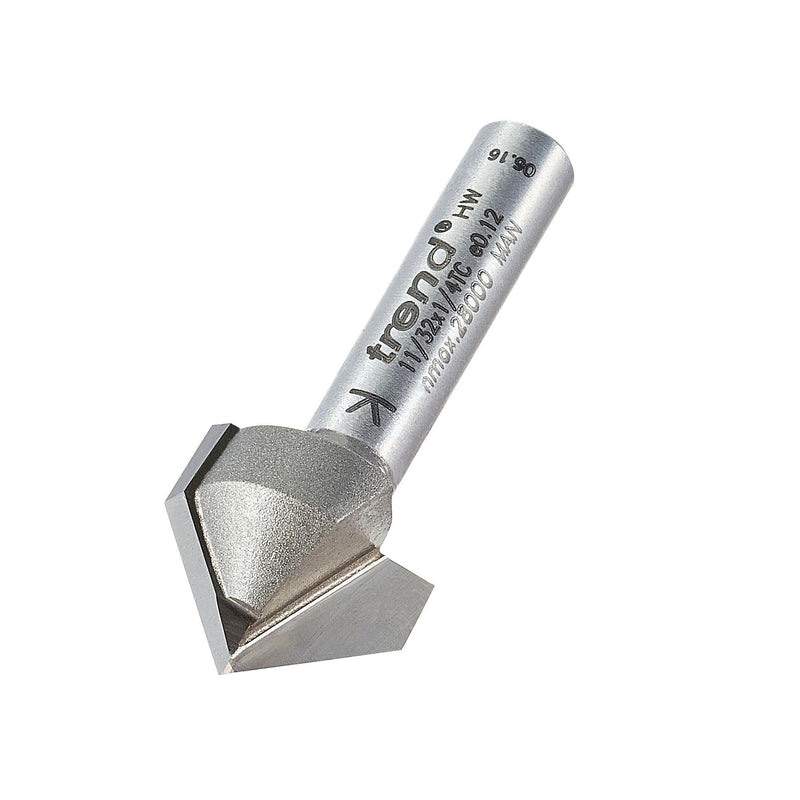 11/32X1/4TC - Chamfer V groove cutter 45 degrees