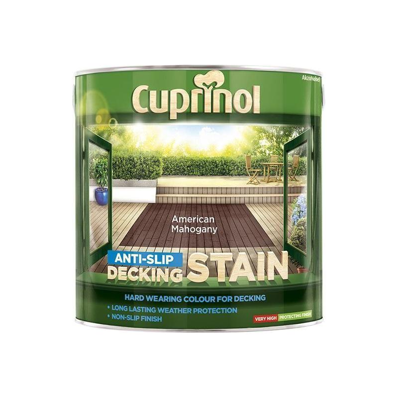 Cuprinol Anti-Slip Decking Stain American Mahogany 2.5 litre Cuprinol - RockBottom Northampton