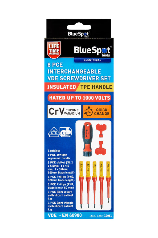 Blue Spot Tools 8 PCE VDE Driver Set Interchangeable
