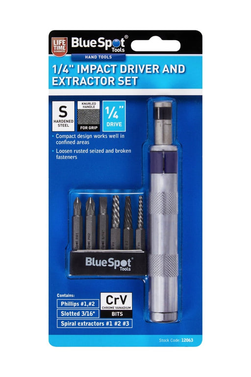 Blue Spot Tools 1/4" Impact Driver And Extractor