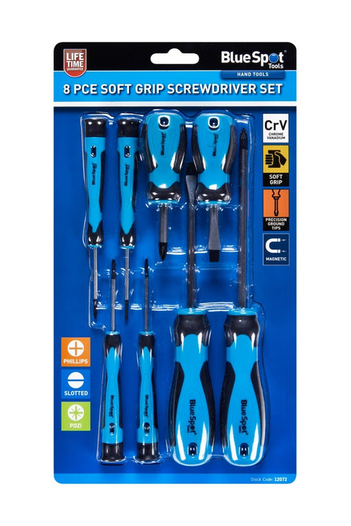 Blue Spot Tools 8 PCE Soft Grip Screwdriver Set