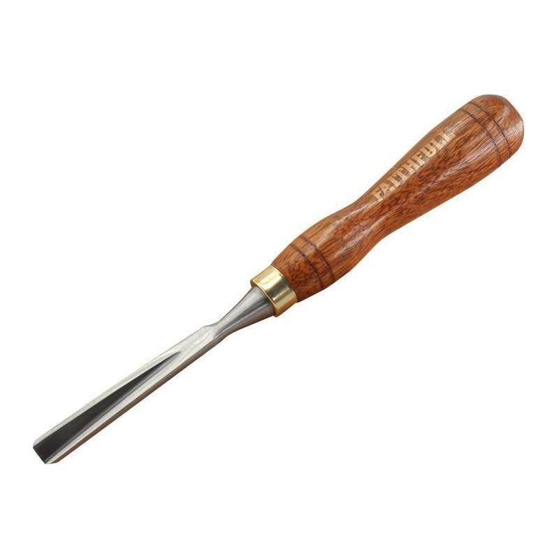 Faithfull V-Straight Parting Carving Chisel 9.5mm (3/8in) Faithfull - RockBottom Northampton
