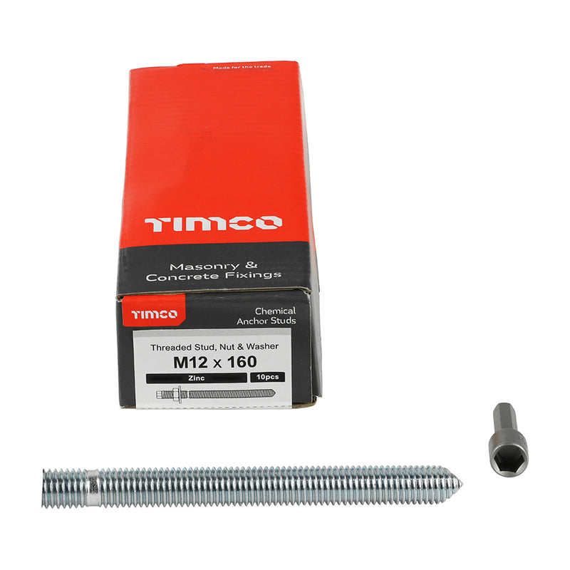 TIMCO Chemical Anchor Studs Silver - M10 x 130
