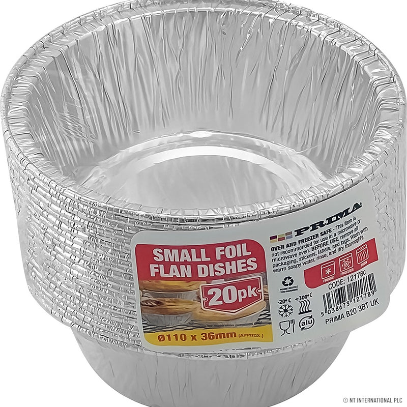 Prima Small Foil Flan Dishes 20pk