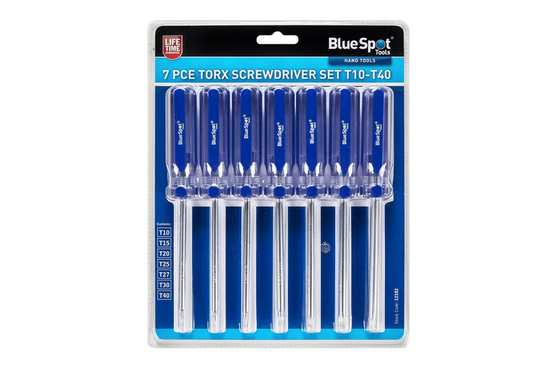 Blue Spot Tools 7 PCE Torx Screwdrive Set T10-T40