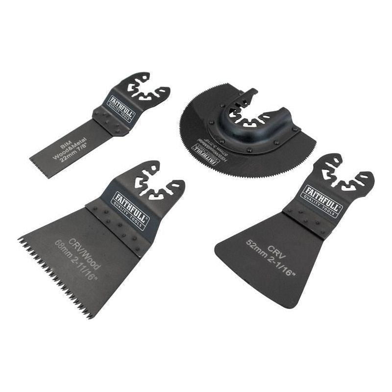 Faithfull Multi-Function Tool Flooring Blade Set 4 Piece Faithfull - RockBottom Northampton