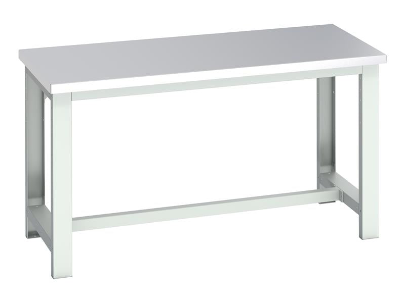 Bott Cubio Basic Bench, Stainless Steel Clad Top 1500 x 750mm