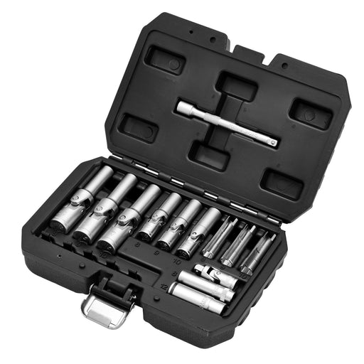 Draper 12397 Thin Wall PSG Glow Plug Socket Set, 3/8" and 1/4" Sq. Dr. (18 Piece)