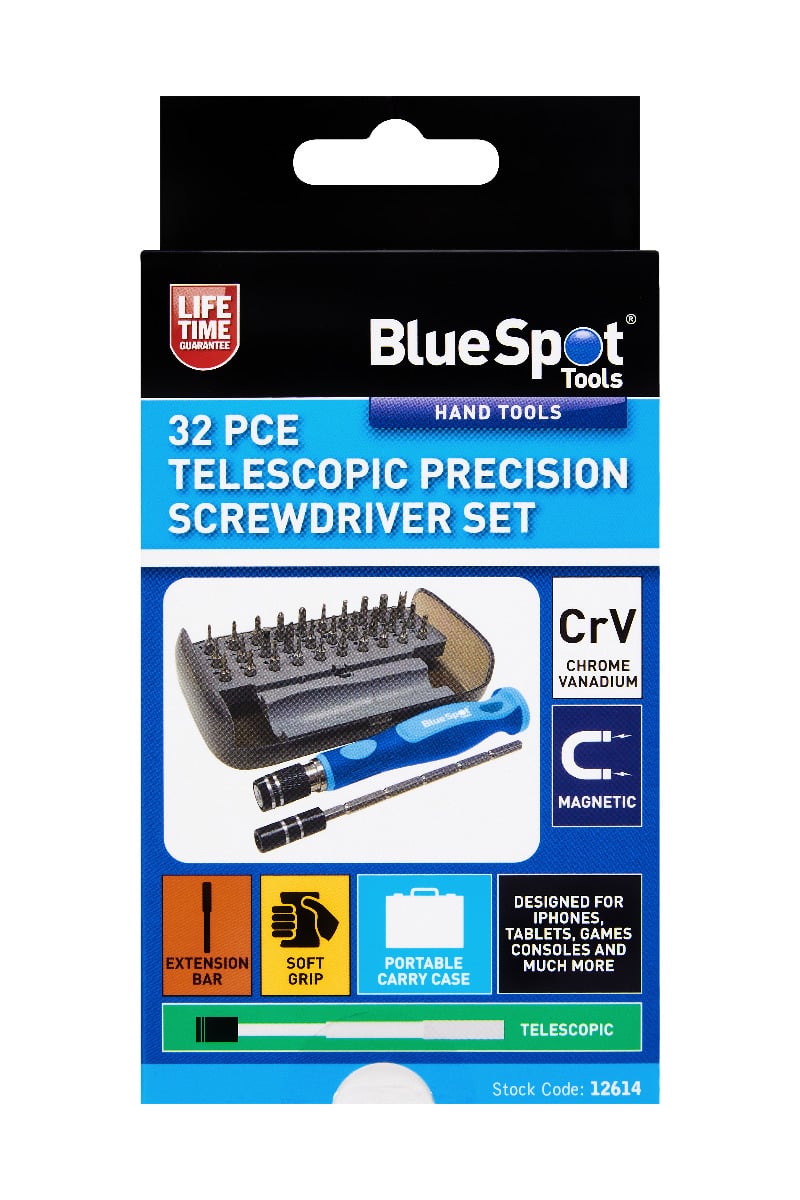 Blue Spot Tools 32 PCE Telescopic Precision Screwdriver Set