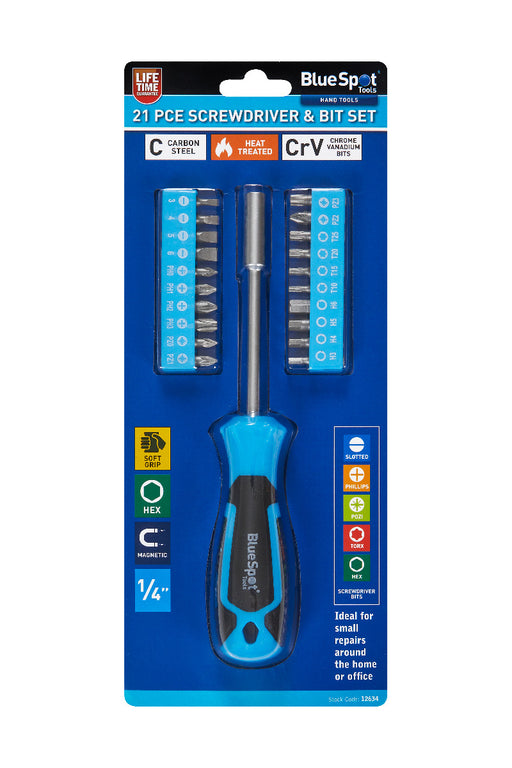 Blue Spot Tools 21PCE Screwdriver and Bit Set