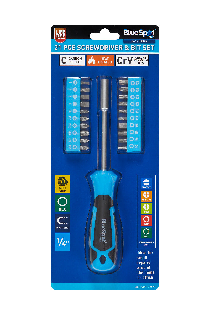 Blue Spot Tools 21PCE Screwdriver and Bit Set
