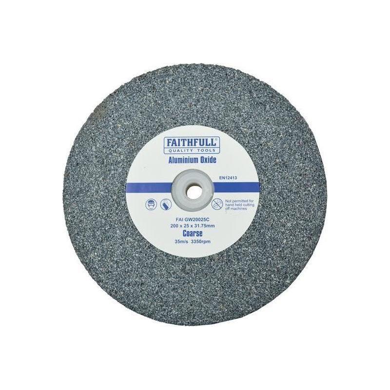 Faithfull General Purpose Grinding Wheel 200 x 25mm Coarse Alox Faithfull - RockBottom Northampton