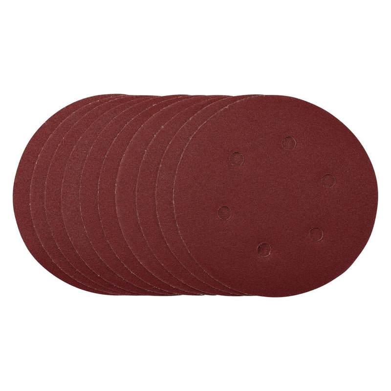 Draper Sanding Discs, 150mm, Hook & Loop, 120 Grit, (Pack of 10) 54948 Draper - Town Tools 
