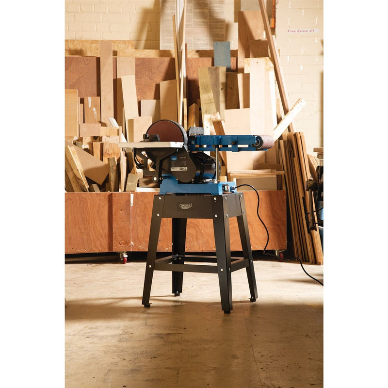 Draper 230V Belt and Disc Sander with Tool Stand, 150mm, 750W 98423 Draper - Town Tools 