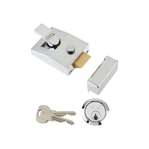Yale Locks 89 Deadlock Nightlatch 60mm Backset Chrome Finish Box Yale Locks - RockBottom Northampton