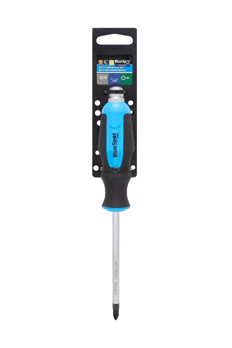 Blue Spot Tools Pozi Hex Bolster Screwdriver