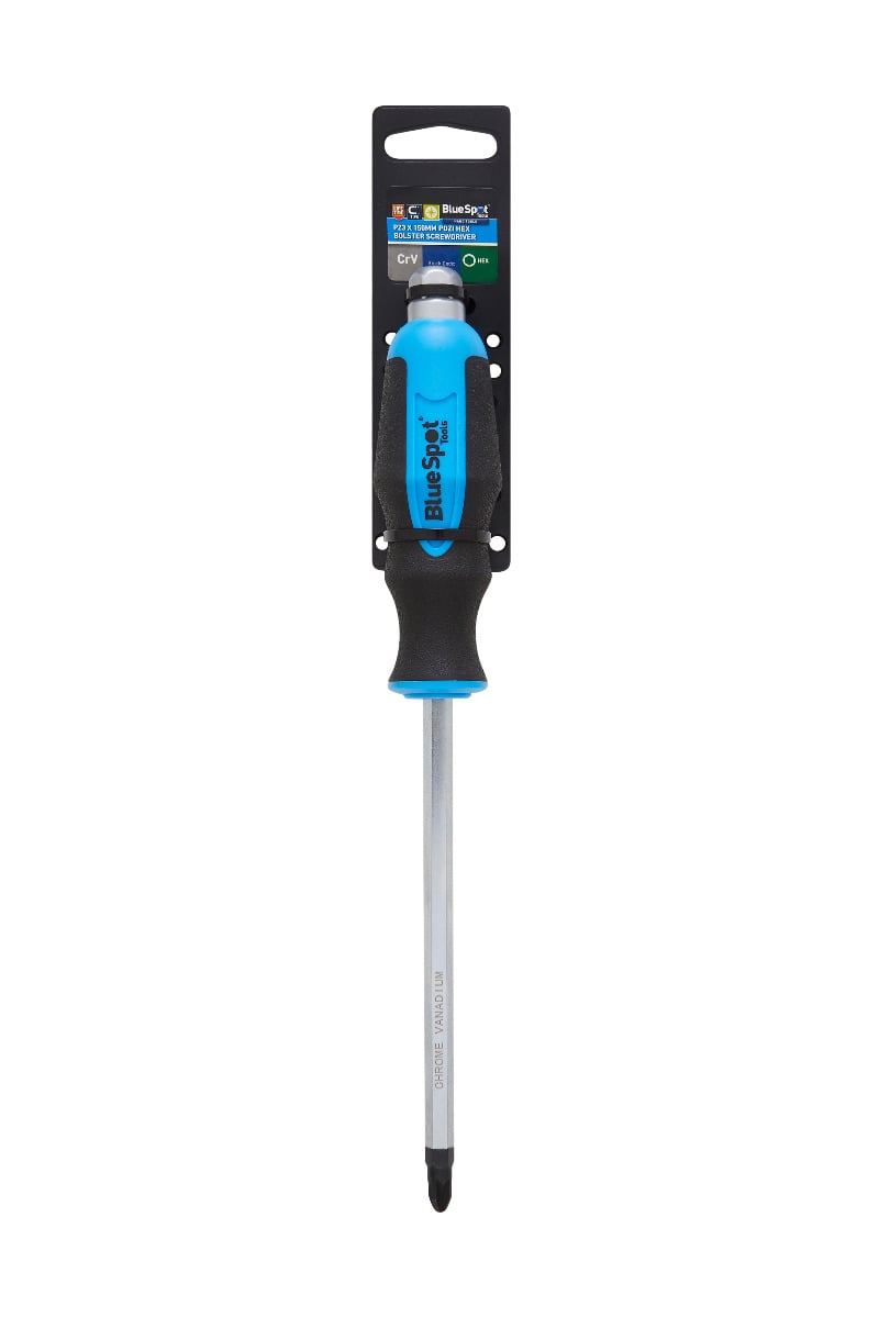 Blue Spot Tools Pozi Hex Bolster Screwdriver