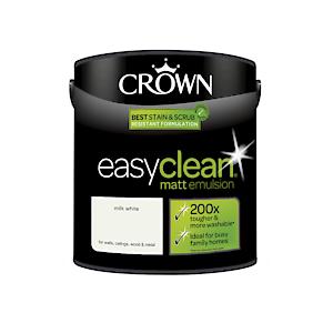 Crown Easyclean Matt Emulsion Milk White 2.5L