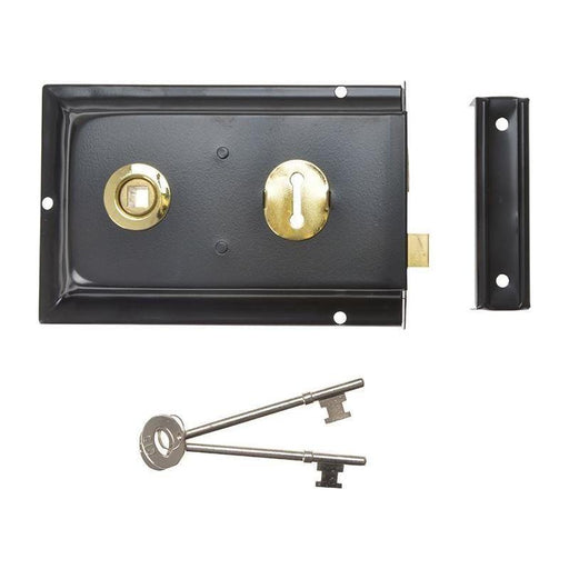 Yale Locks P334 Rim Lock Black Finish 156 x 104mm Visi Yale Locks - RockBottom Northampton