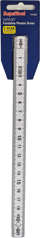 SupaTool Plastic Folding Rule 1m