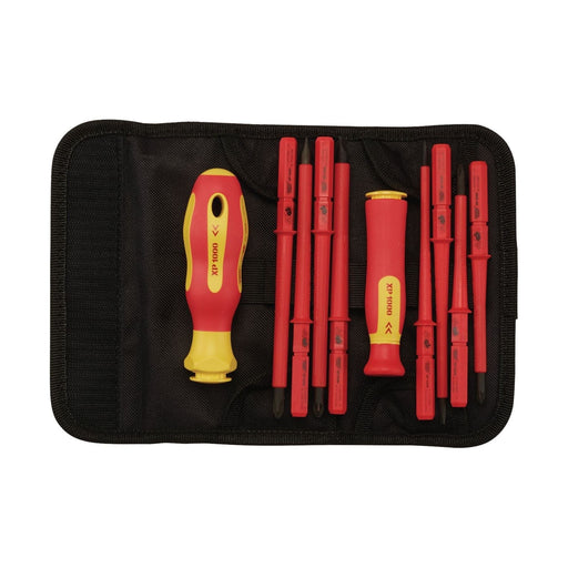 Draper XP1000 VDE Interchangeable Blade Screwdriver Set (10 Piece) 05721 Draper - Town Tools 