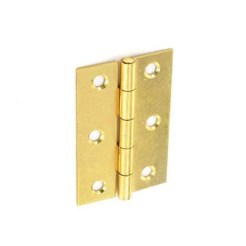 Securit Steel Butt Hinges Brass plated 100mm