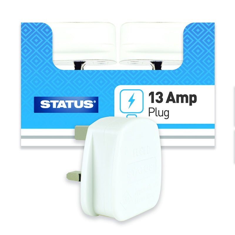 13 Amp White Plug