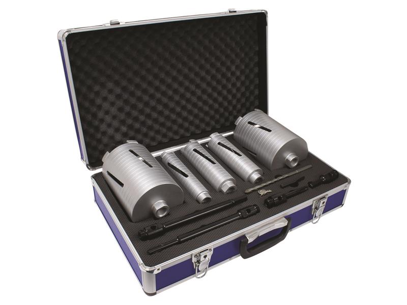 MEXCO Slotted Dry Core Drill X90 Grade Kit, 11 Piece
