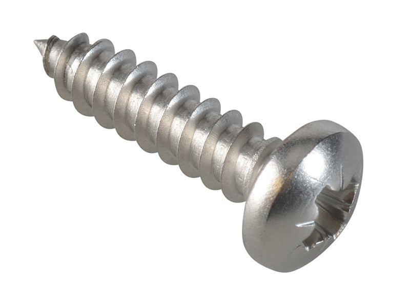 ForgeFix Self-Tapping Screw Pozi Compatible Pan Head SS 3/4in x 10 ForgePack 20