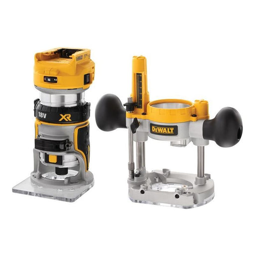 Dewalt Power Tools DCW604NT XR 1/4in Twin Base Router 18V Bare Unit DeWALT Power Tools - RockBottom Northampton