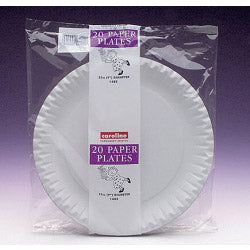 Caroline White Paper Plates (20) 9" 23cm