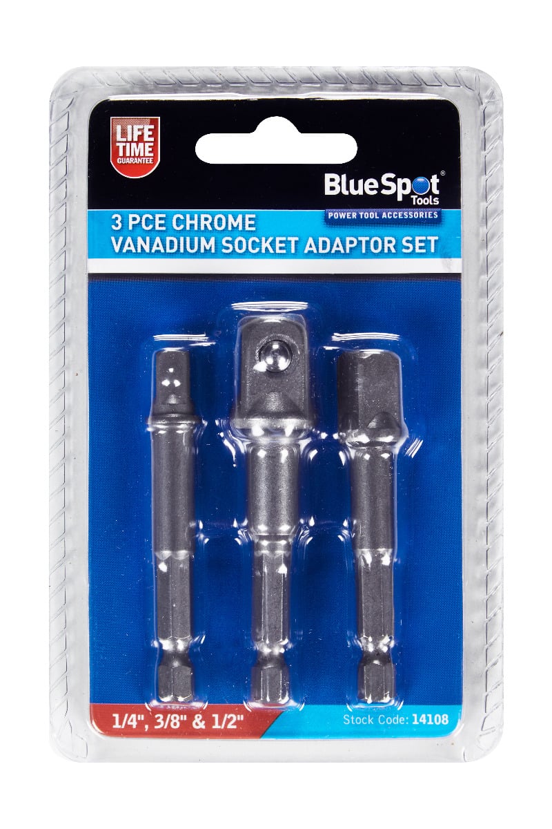 Blue Spot Tools 3 PCE Chrome Vanadium Socket Adaptor Set