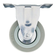 Draper Fixed Plate Fixing Rubber Castor, 75mm Diameter, S.W.L. 70kg Draper - Town Tools